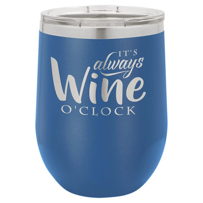 Custom Tumbler - 12 oz. Wine Stemless with Lid - Vacuum Insulated - Customized - Smalltown Connetchin