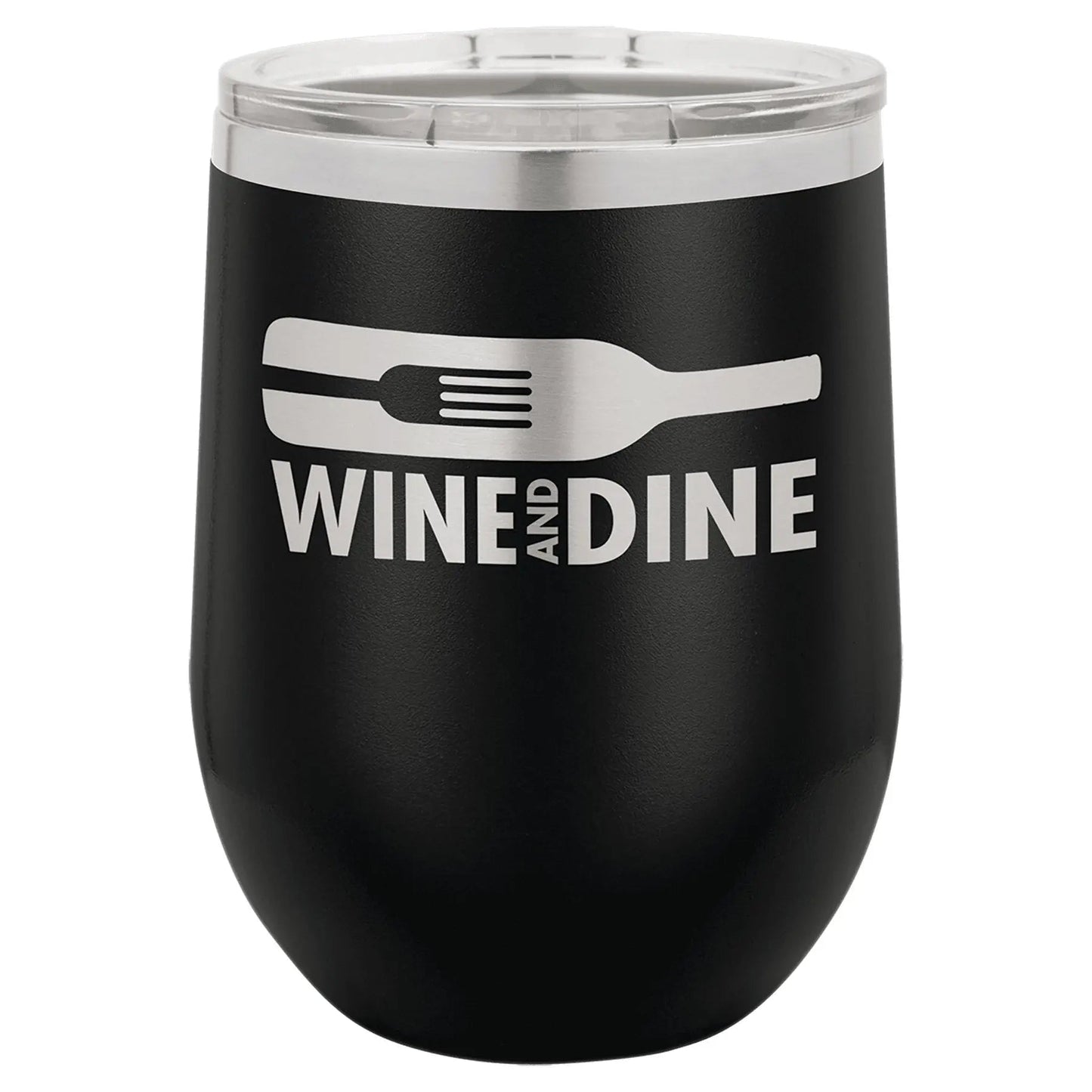 Custom Tumbler - 12 oz. Wine Stemless with Lid - Vacuum Insulated - Customized - Smalltown Connetchin