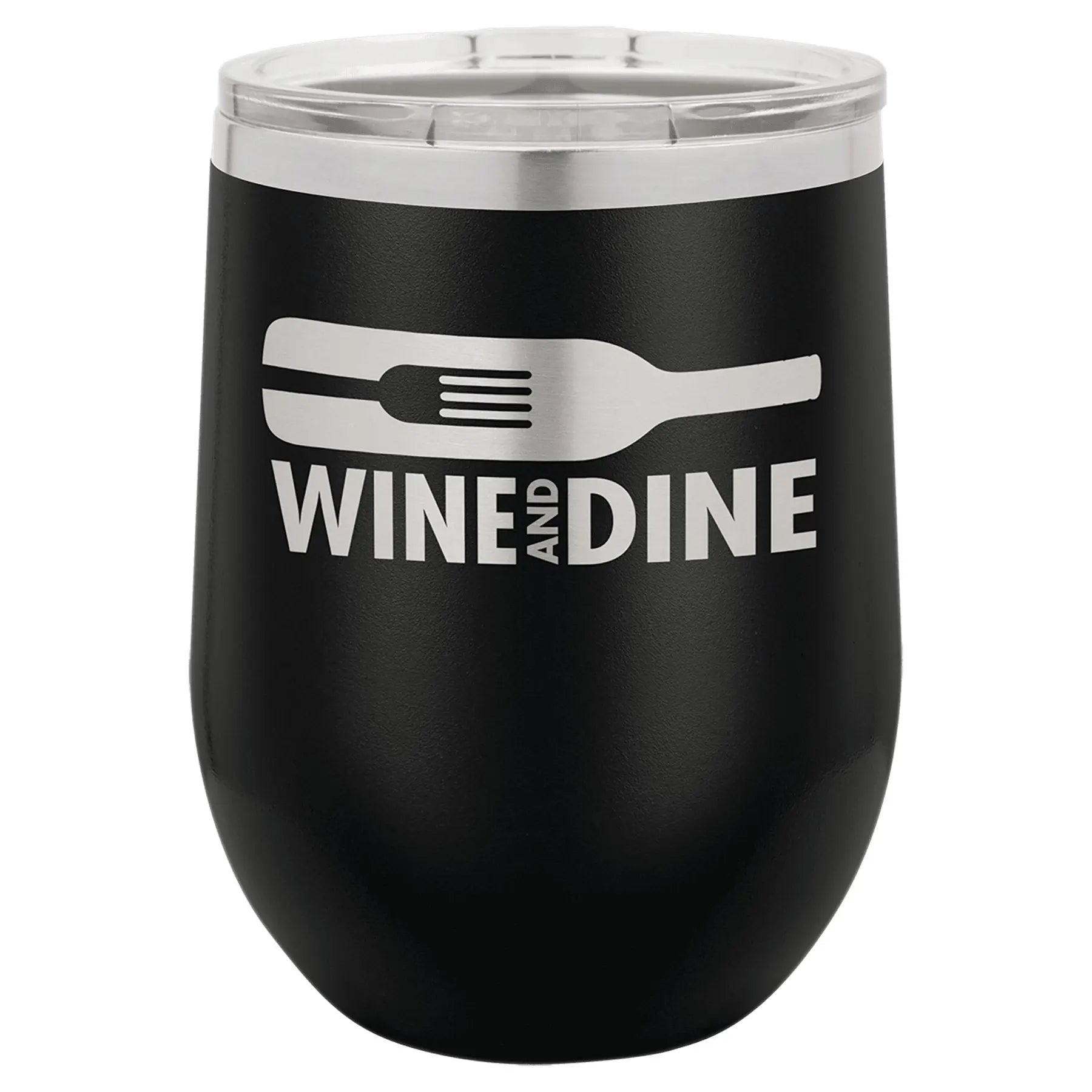 Custom Tumbler - 12 oz. Wine Stemless with Lid - Vacuum Insulated - Customized - Smalltown Connetchin