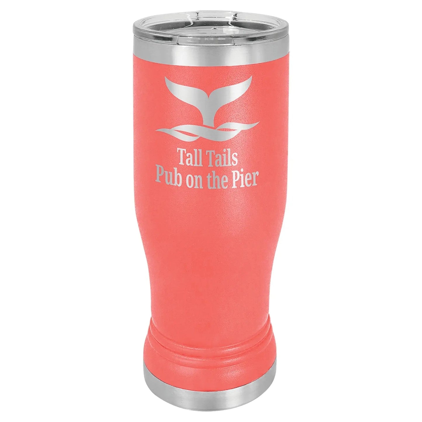 Custom Tumbler - 14 oz. Pilsner with Clear Lid - Smalltown Connetchin