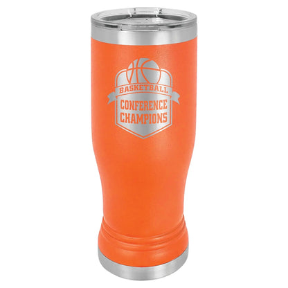 Custom Tumbler - 14 oz. Pilsner with Clear Lid - Smalltown Connetchin