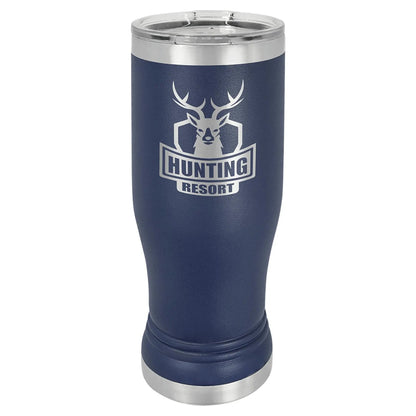 Custom Tumbler - 14 oz. Pilsner with Clear Lid - Smalltown Connetchin
