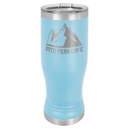 Custom Tumbler - 14 oz. Pilsner with Clear Lid - Smalltown Connetchin