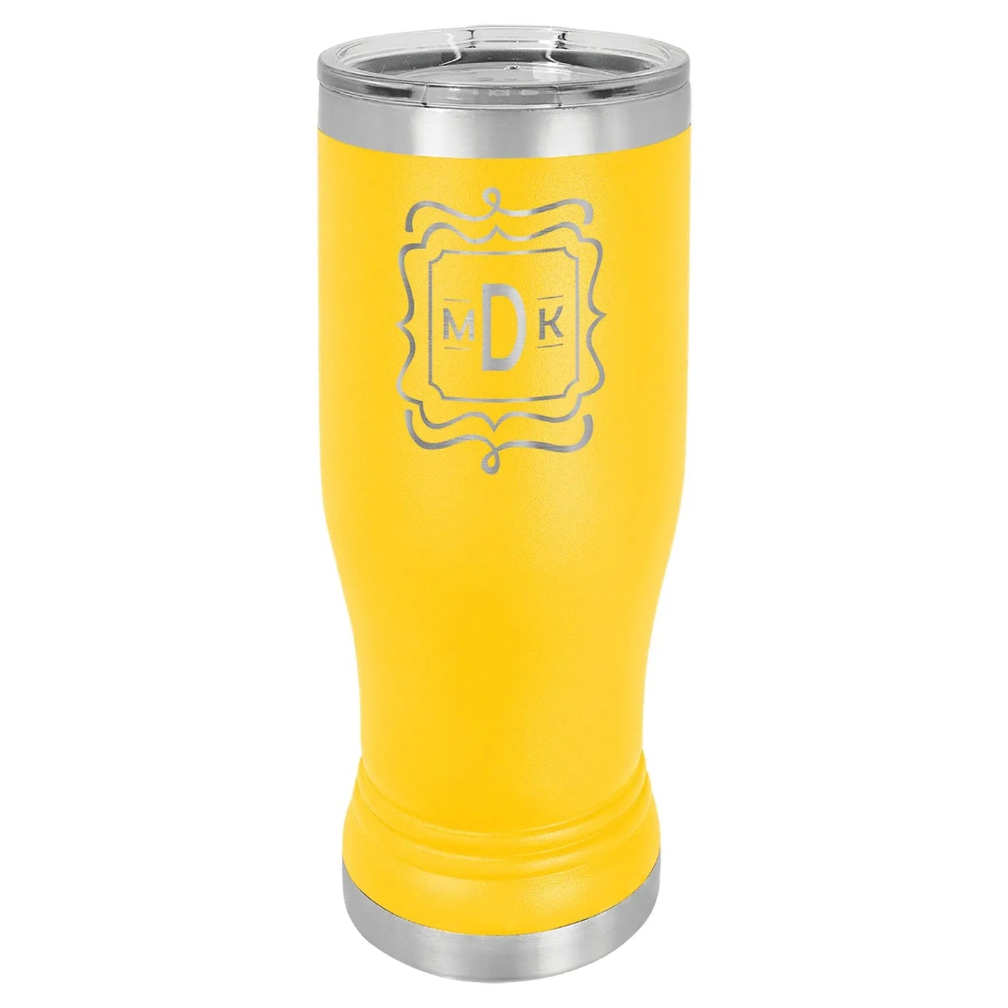 Custom Tumbler - 14 oz. Pilsner with Clear Lid - Smalltown Connetchin