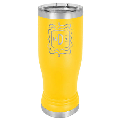 Custom Tumbler - 14 oz. Pilsner with Clear Lid - Smalltown Connetchin