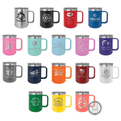 Custom Tumbler 15 oz. Mug with Handle - Customized - Smalltown Connetchin