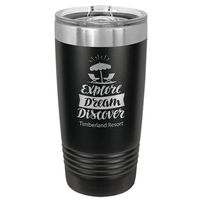 Custom Tumbler - 20 oz. Insulated Ringneck with Slider Lid - Smalltown Connetchin