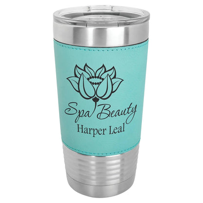 Custom Tumbler - 20 oz. Leatherette Wrapped Mug - Smalltown Connetchin