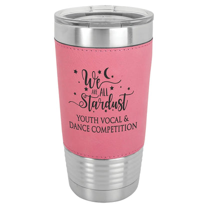 Custom Tumbler - 20 oz. Leatherette Wrapped Mug - Smalltown Connetchin