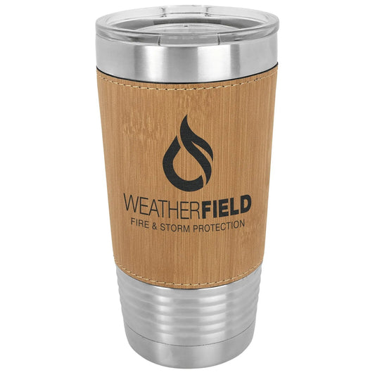Custom Tumbler - 20 oz. Leatherette Wrapped Mug - Smalltown Connetchin