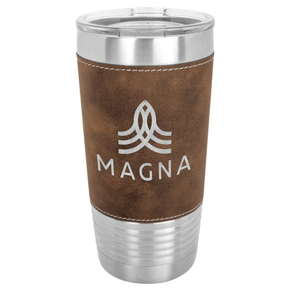 Custom Tumbler - 20 oz. Leatherette Wrapped Mug - Smalltown Connetchin