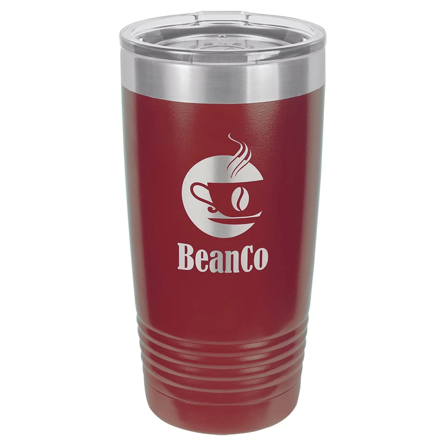 Custom Tumbler - 20 oz. Vacuum Insulated Ringneck with Clear Lid - Smalltown Connetchin