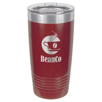 Custom Tumbler - 20 oz. Vacuum Insulated Ringneck with Clear Lid - Smalltown Connetchin