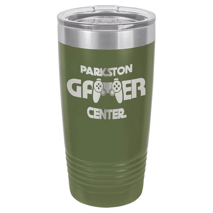 Custom Tumbler - 20 oz. Vacuum Insulated Ringneck with Clear Lid - Smalltown Connetchin
