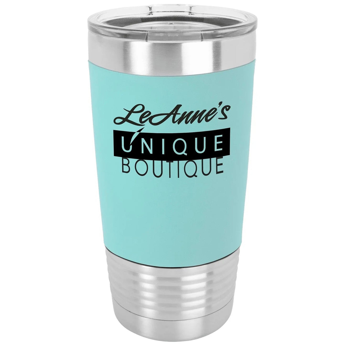 Custom Tumbler - 20oz with Silicone Grip and Clear Lid - Smalltown Connetchin