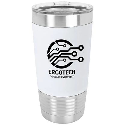 Custom Tumbler - 20oz with Silicone Grip and Clear Lid - Smalltown Connetchin