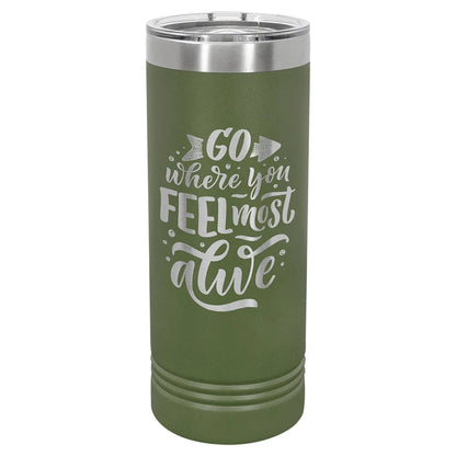 Custom Tumbler - 22 oz. Skinny Vaccuum Insulated - Smalltown Connetchin