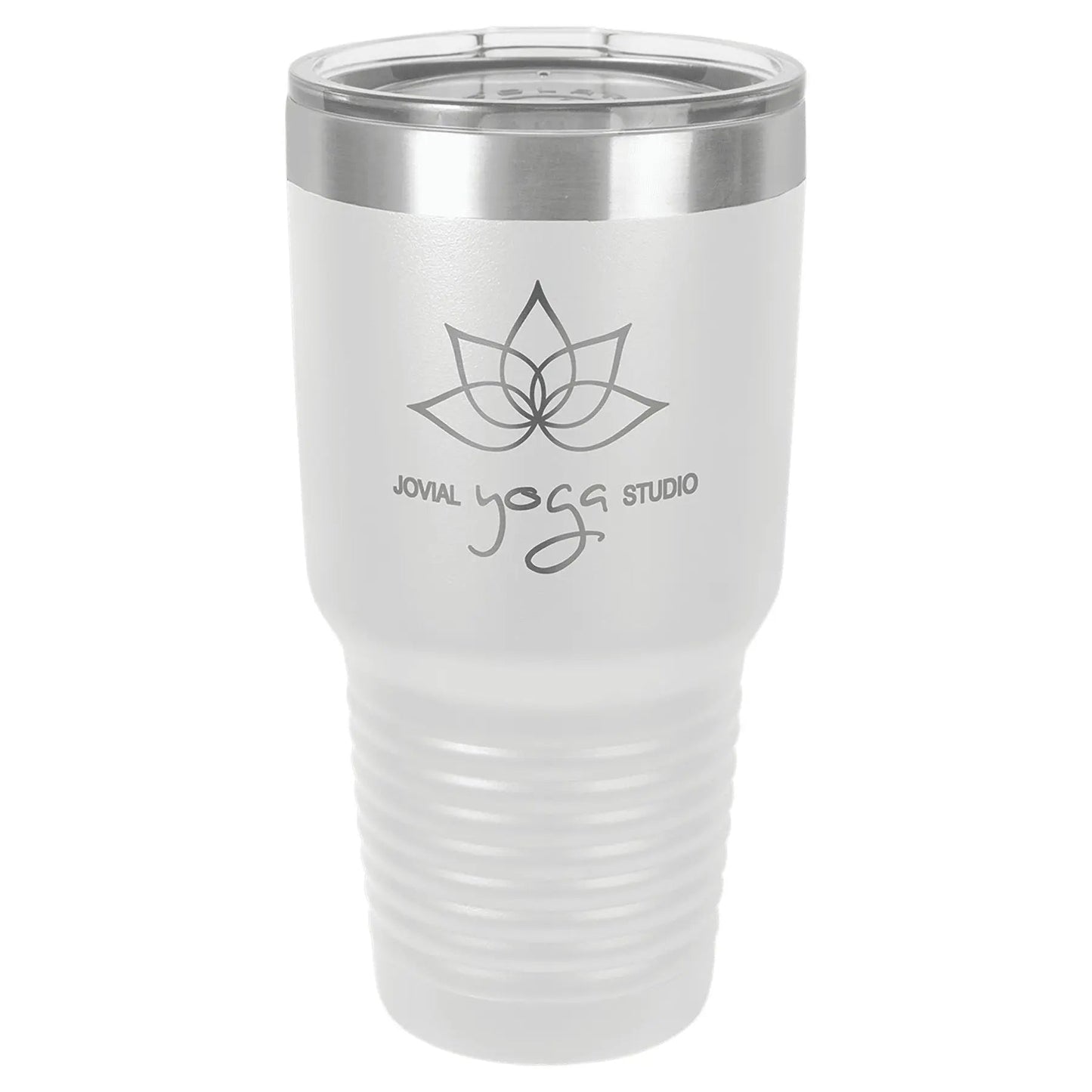 Custom Tumbler - 30 oz. Vacuum Insulated Ringneck with Clear Lid - Smalltown Connetchin