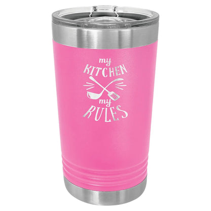 Custom Tumbler - Etched 16 oz. Pint with Slider Lid - Smalltown Connetchin