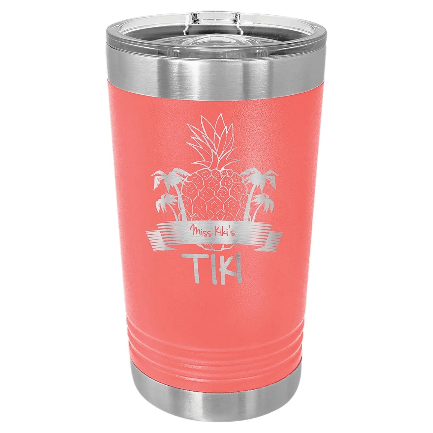 Custom Tumbler - Etched 16 oz. Pint with Slider Lid - Smalltown Connetchin