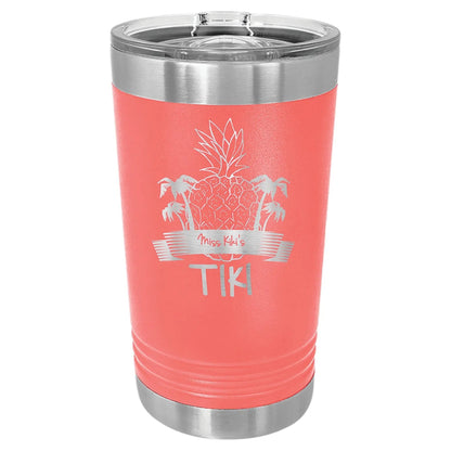 Custom Tumbler - Etched 16 oz. Pint with Slider Lid - Smalltown Connetchin