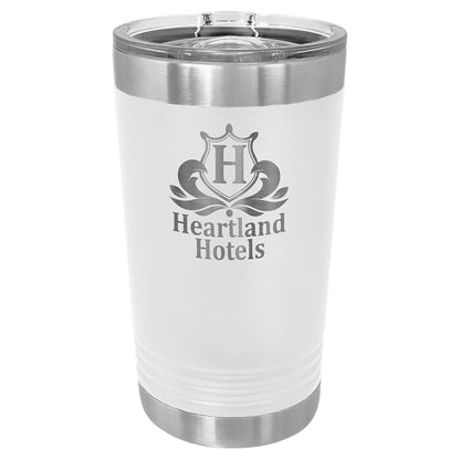 Custom Tumbler - Etched 16 oz. Pint with Slider Lid - Smalltown Connetchin