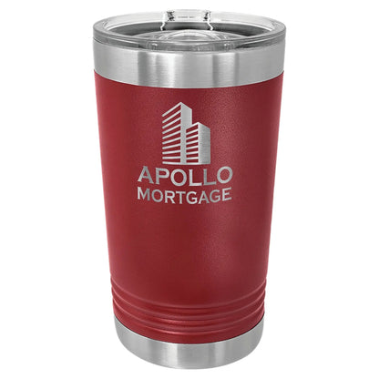 Custom Tumbler - Etched 16 oz. Pint with Slider Lid - Smalltown Connetchin