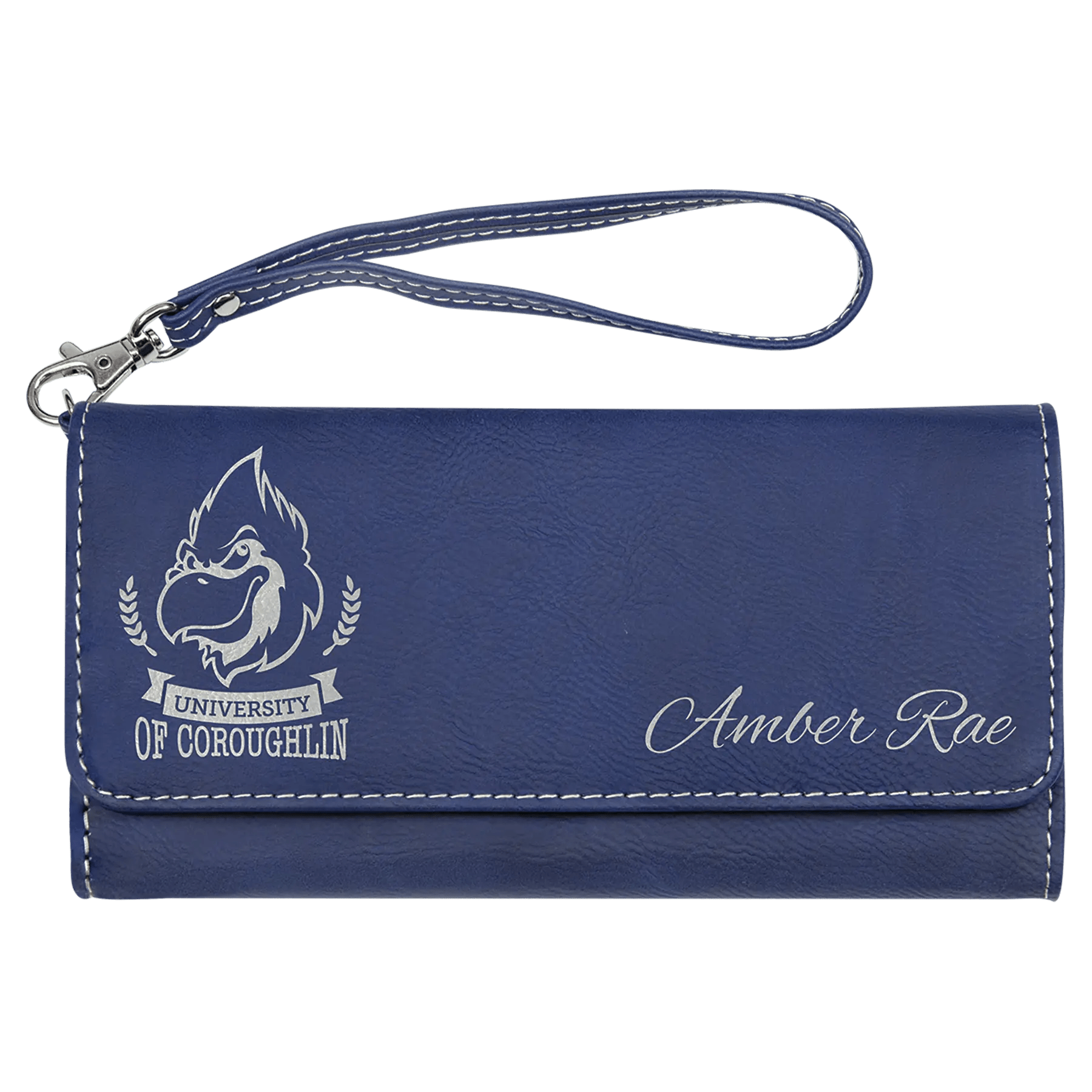 Custom Wallet with Strap - Etched Leatherette - Smalltown Connetchin