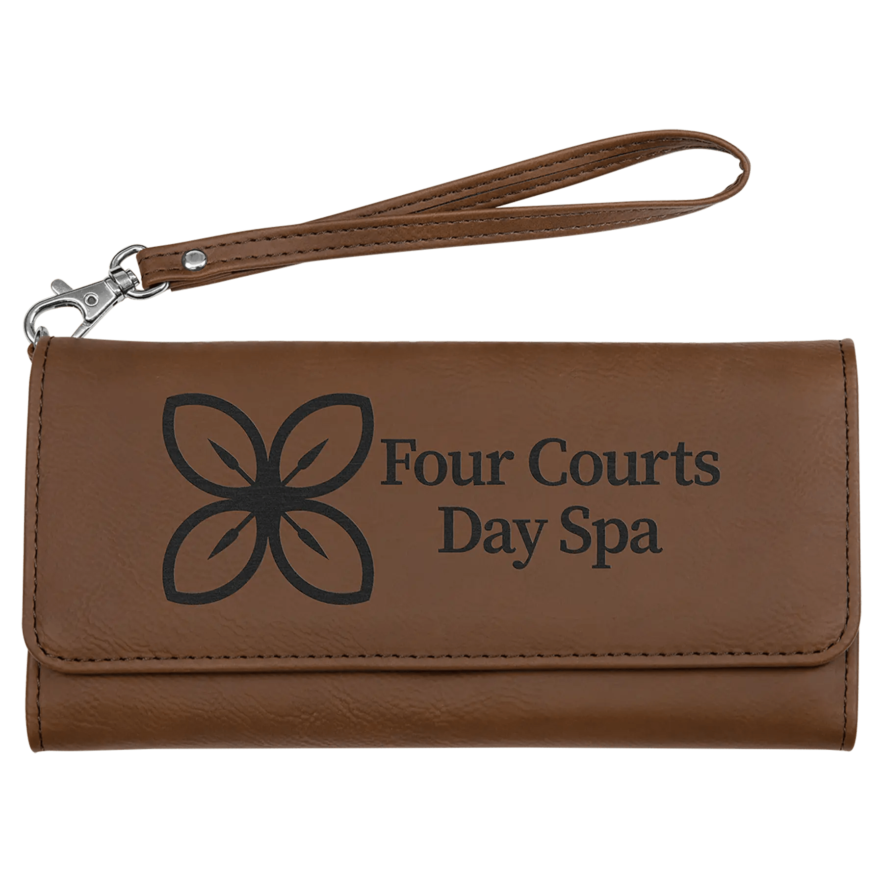 Custom Wallet with Strap - Etched Leatherette - Smalltown Connetchin