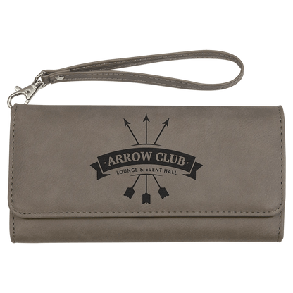 Custom Wallet with Strap - Etched Leatherette - Smalltown Connetchin