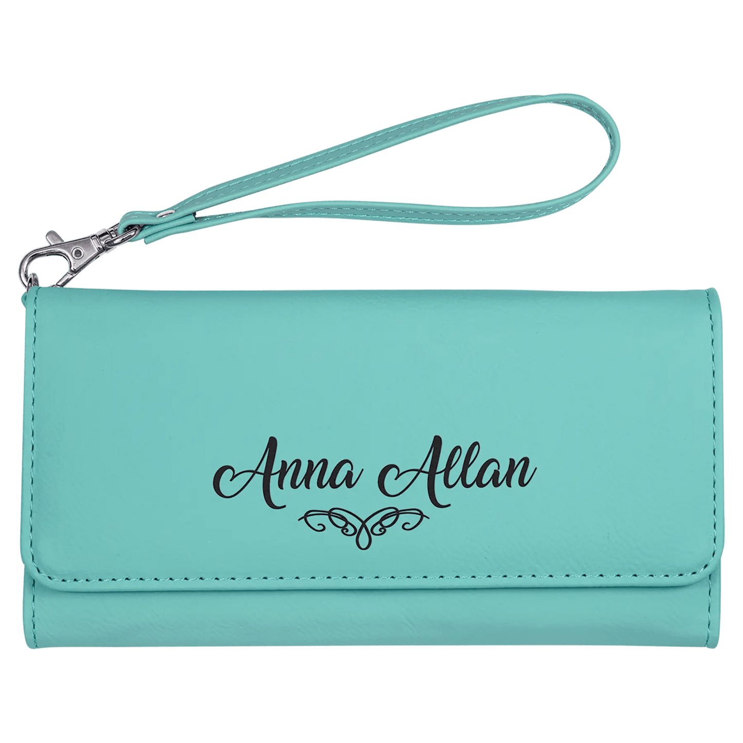 Custom Wallet with Strap - Etched Leatherette - Smalltown Connetchin