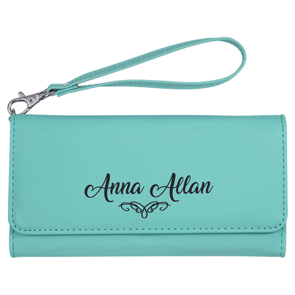 Custom Wallet with Strap - Etched Leatherette - Smalltown Connetchin