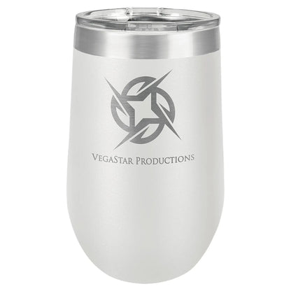 Custom Wine Tumbler - Etched Stemless 16 oz. Vacuum Insulated - Smalltown Connetchin