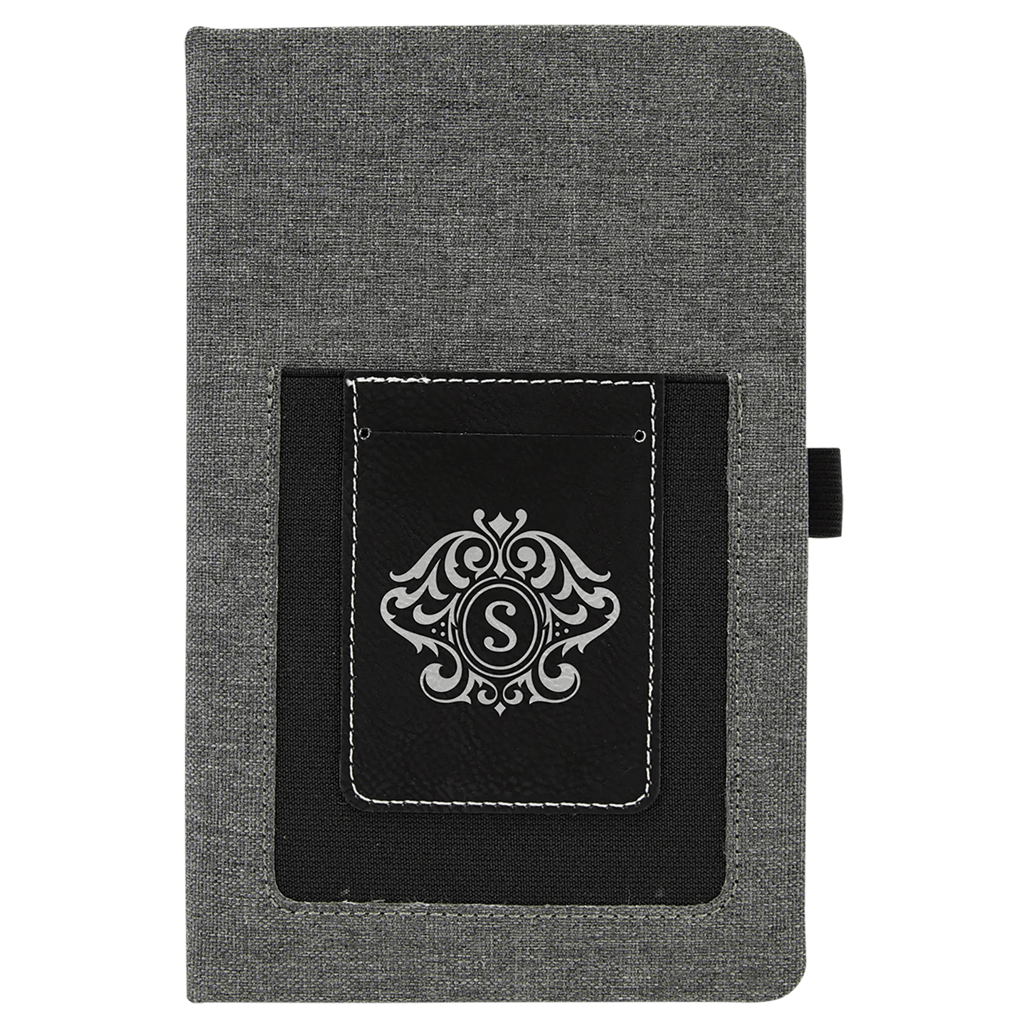 Customized Journal with Cell/Card Slot - Etched Leatherette - Smalltown Connetchin