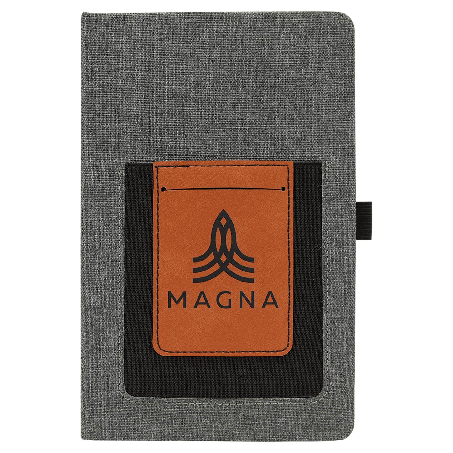 Customized Journal with Cell/Card Slot - Etched Leatherette - Smalltown Connetchin