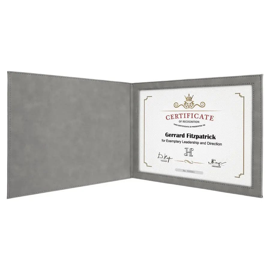 Customized Leatherette 8 1/2" x 11 Certificate Holder - Smalltown Connetchin