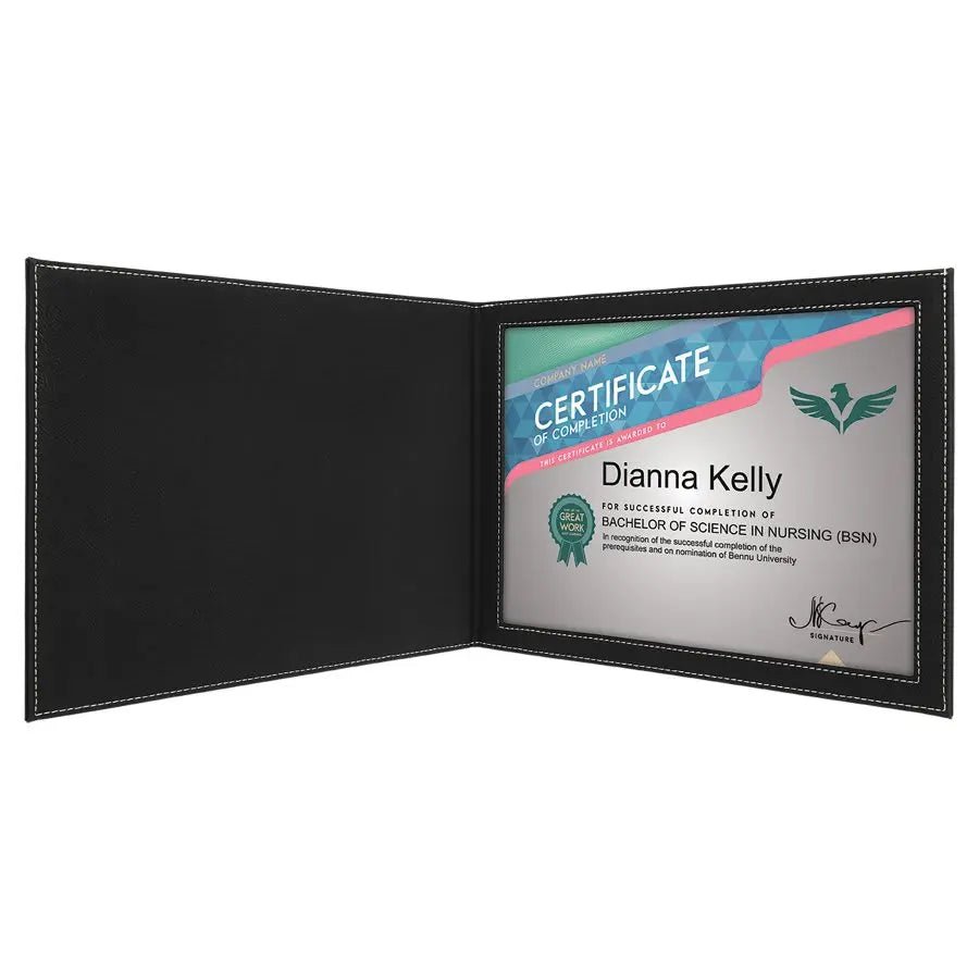 Customized Leatherette 8 1/2" x 11 Certificate Holder - Smalltown Connetchin