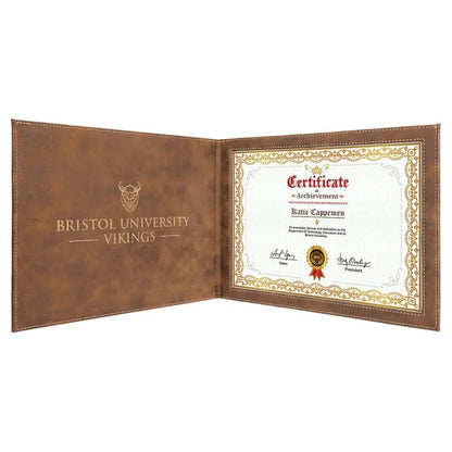 Customized Leatherette 8 1/2" x 11 Certificate Holder - Smalltown Connetchin