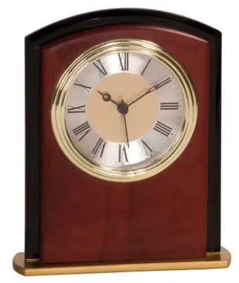 Desk Clock - Mahogany Finish Clock - Smalltown Connetchin