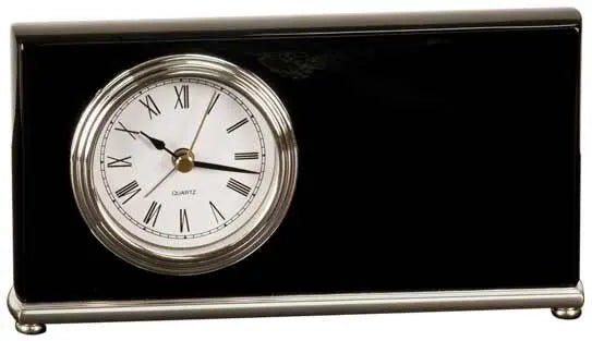 Desk Clocks - Black Piano Finish - Personalized - Smalltown Connetchin