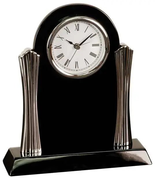 Desk Clocks - Black Piano Finish - Personalized - Smalltown Connetchin