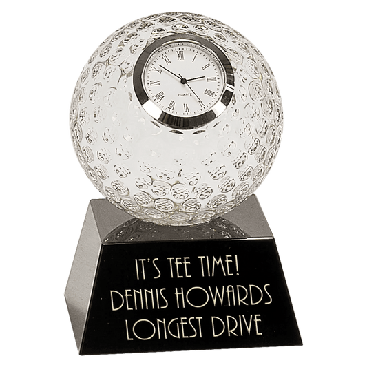 Desk Clocks - Premier Clear Crystal Clock - Smalltown Connetchin