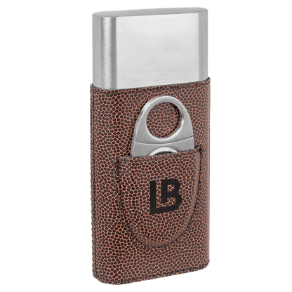 Etched Custom Cigar Case with Cutter - Leatherette Wrapped - Smalltown Connetchin