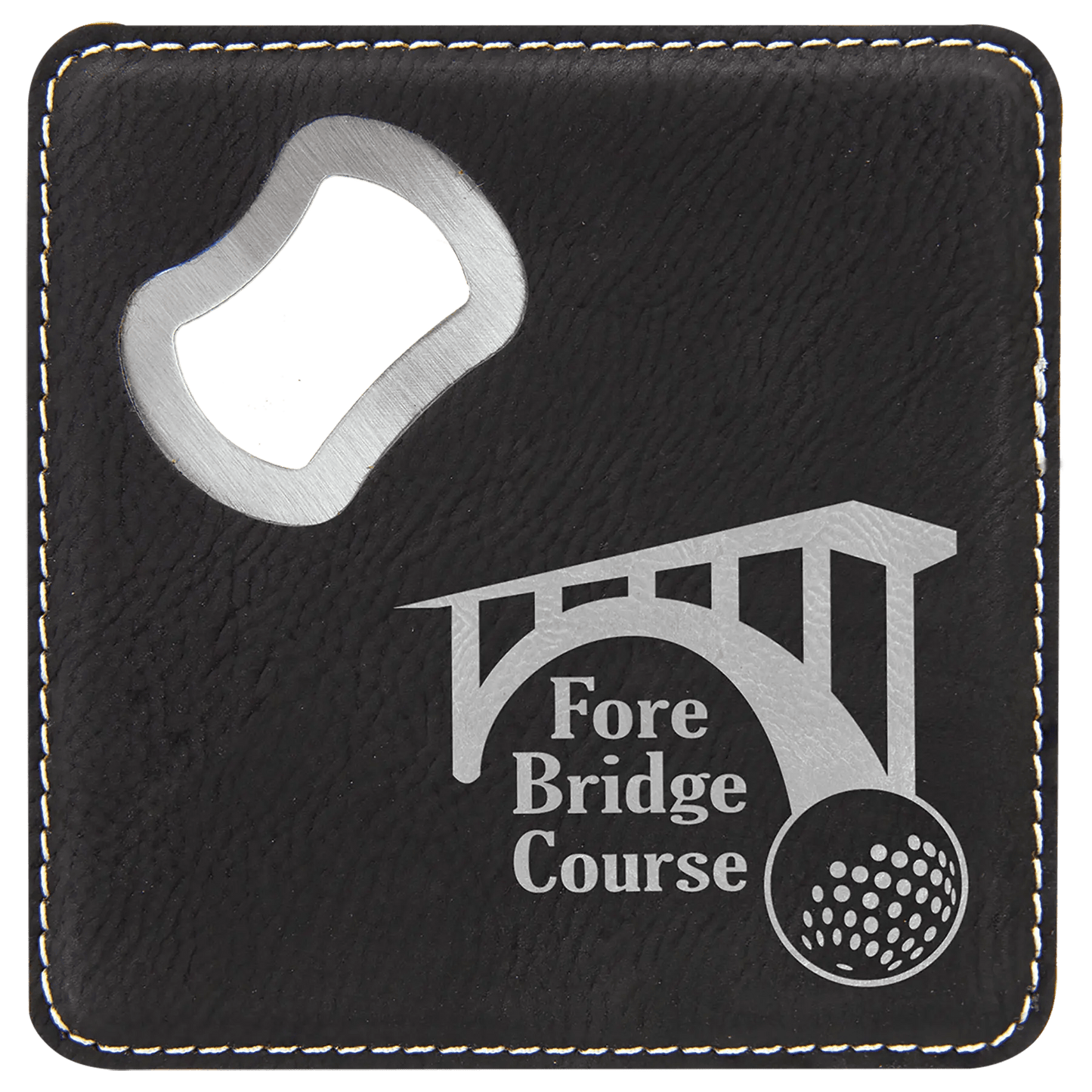 Etched Custom Coasters with Built - in Bottle Opener (6 pcs) - Smalltown Connetchin