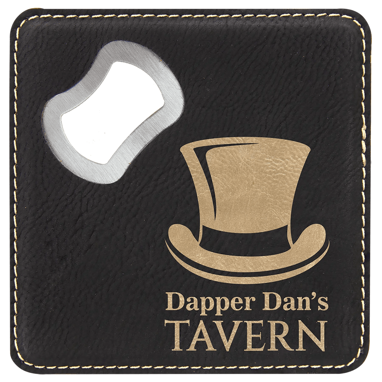 Etched Custom Coasters with Built - in Bottle Opener (6 pcs) - Smalltown Connetchin