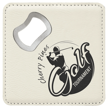 Etched Custom Coasters with Built - in Bottle Opener (6 pcs) - Smalltown Connetchin