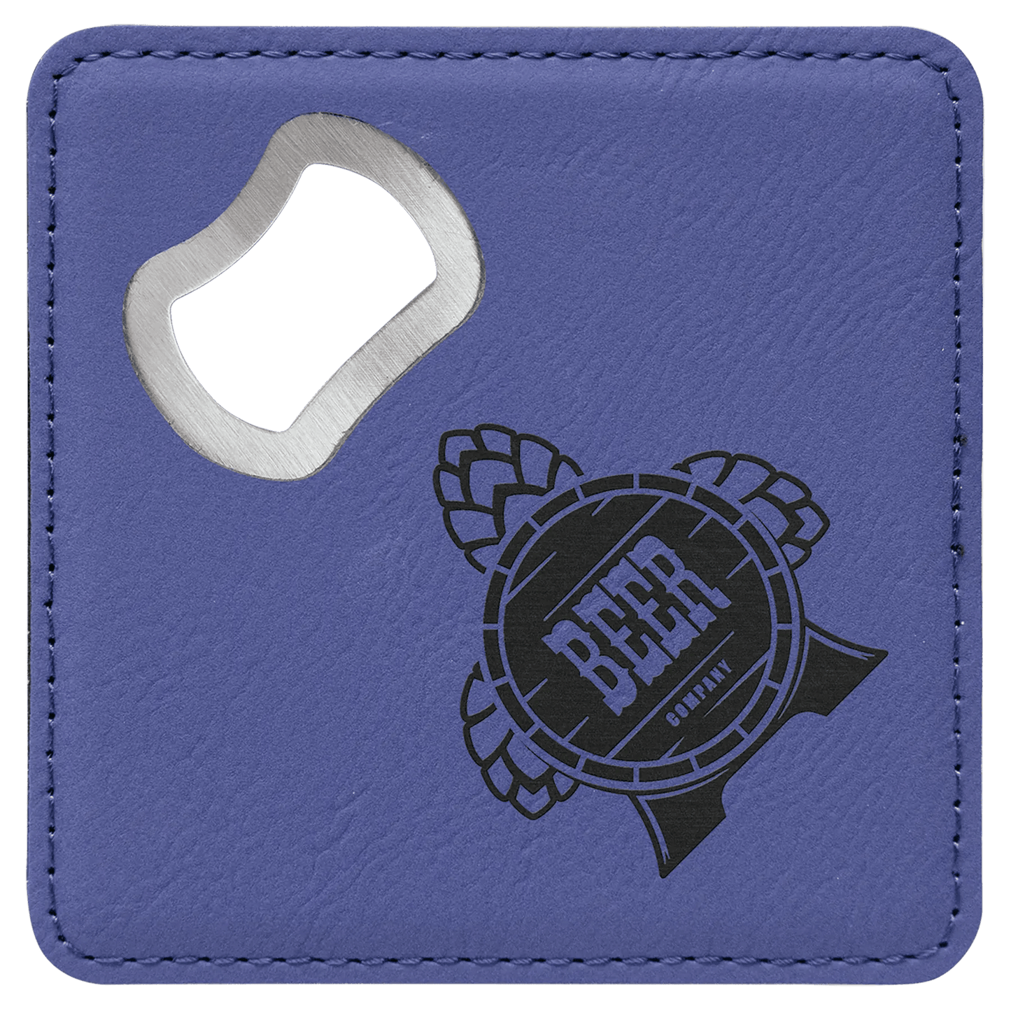 Etched Custom Coasters with Built - in Bottle Opener (6 pcs) - Smalltown Connetchin
