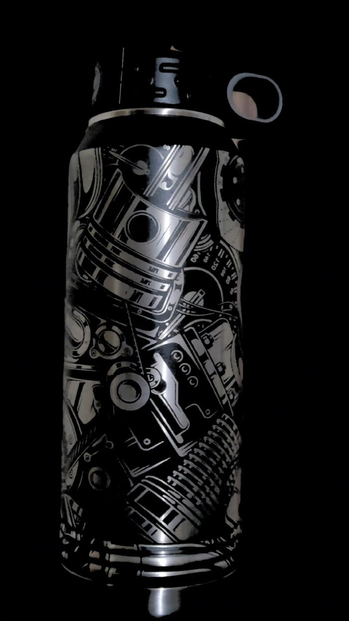 Gear Head Bottle - Multiple Sizes, Colors, and Laser Customization - Smalltown Connetchin