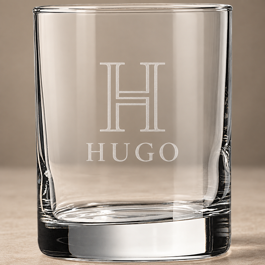 Personalized 10.5 oz Rocks Glass | Custom Engraved personalized engraving sample