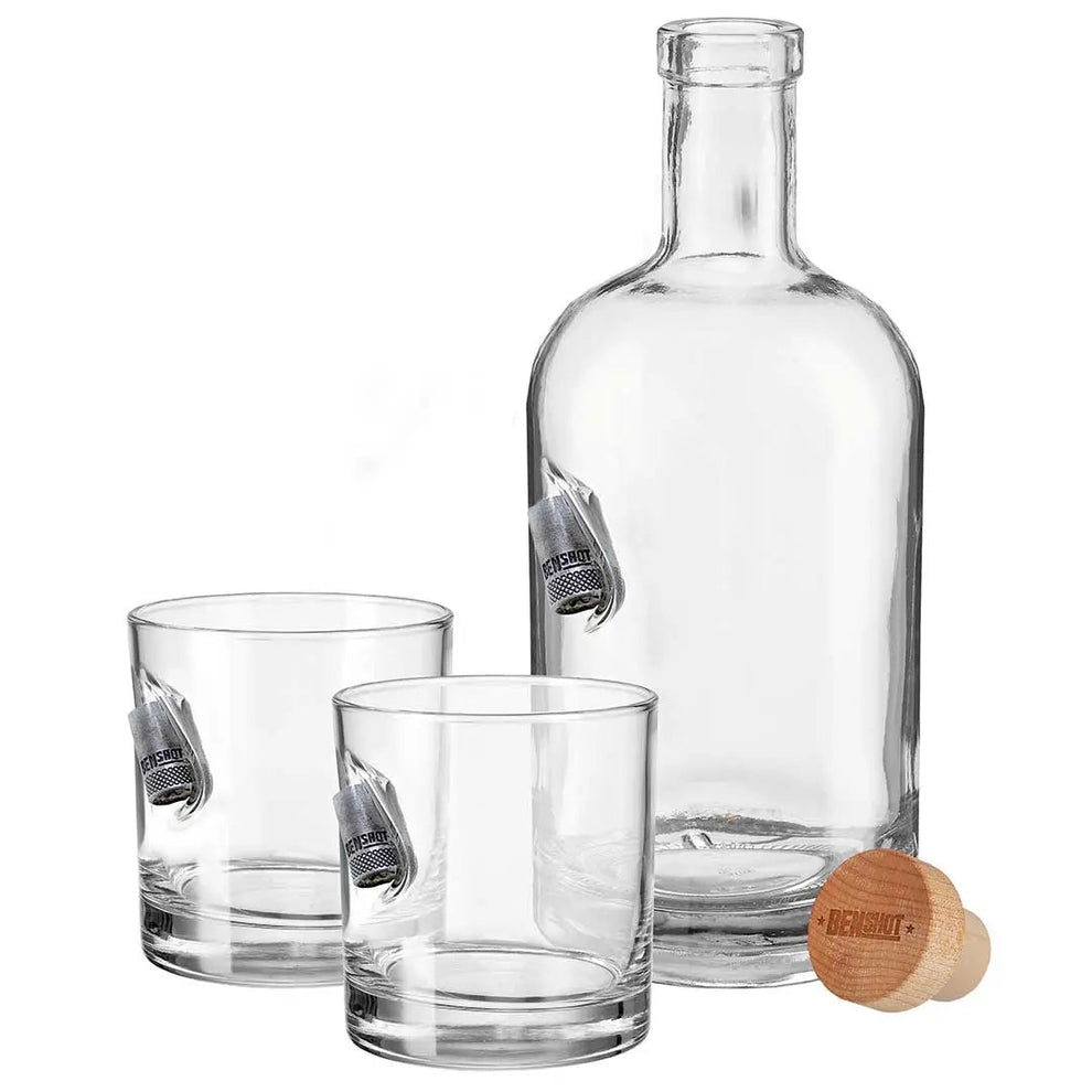 Personalized BenShot 10mm Socket 750 mL Decanter & Two Rocks Glass Gift ...